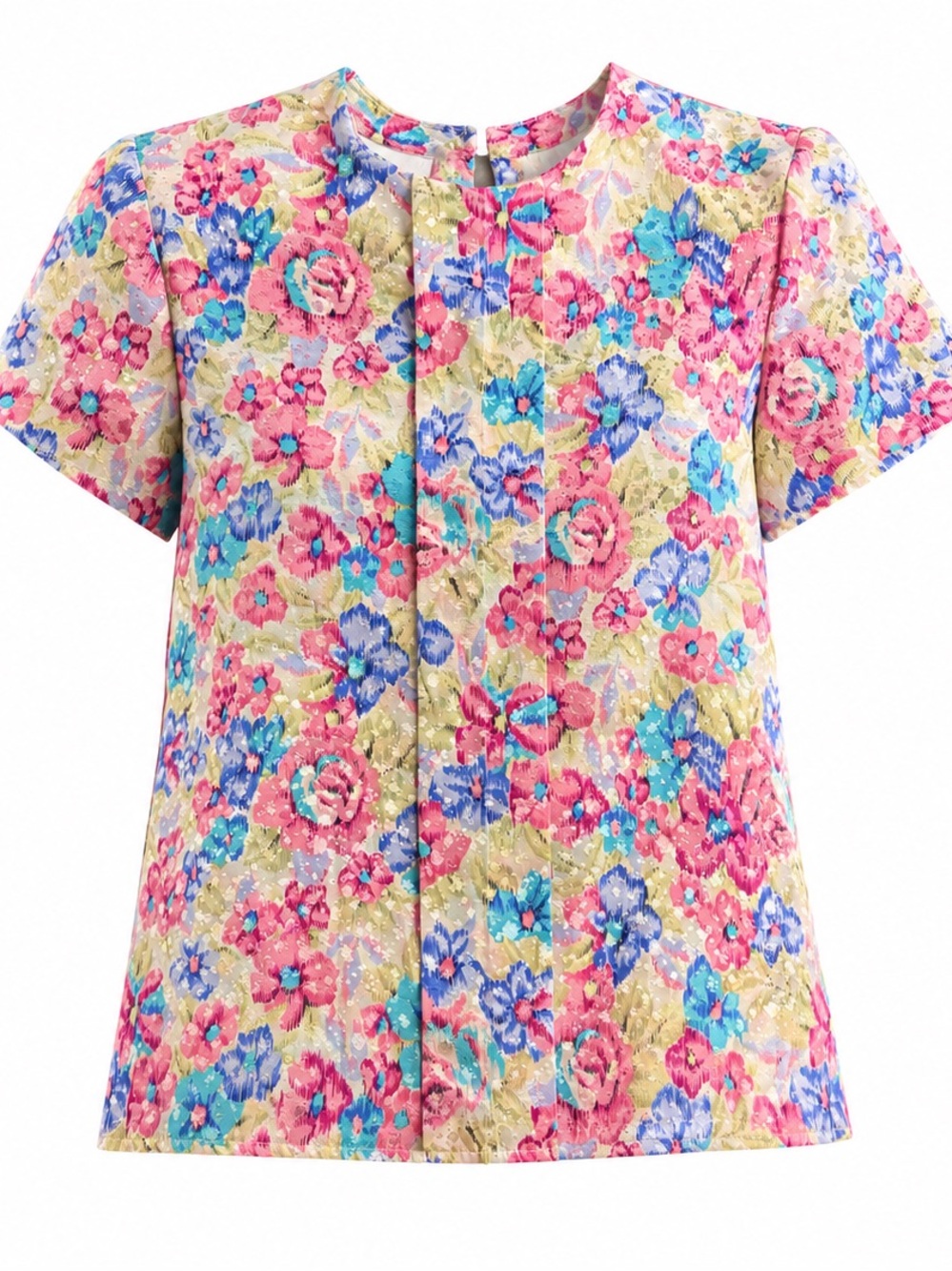Vintage Anna Kriste Granny Core Floral Silky Blouse Women’s XS-SM/ 2 Petite USA